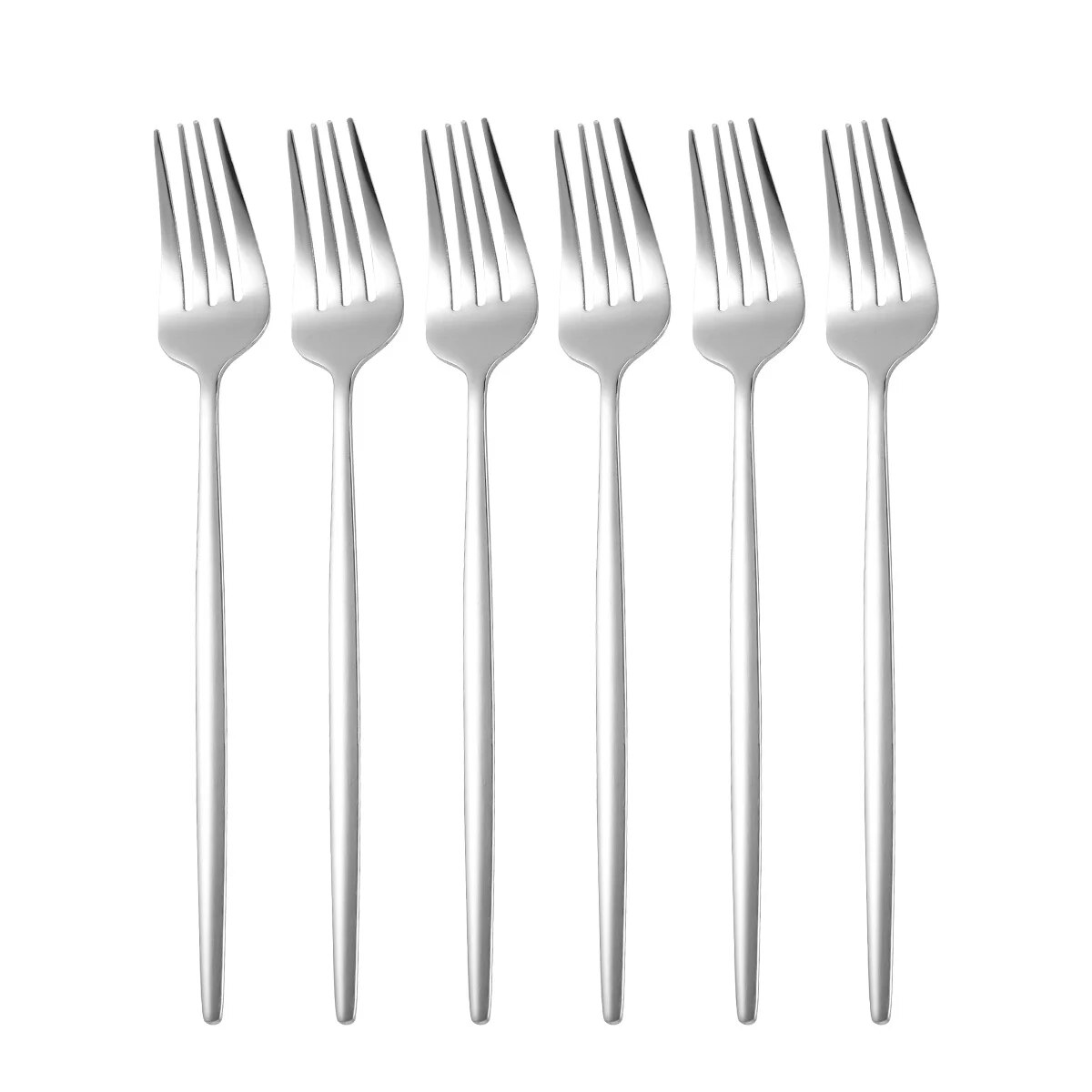 6pcs Set Of Golden Fork Cutlery Set Stainless Stee...