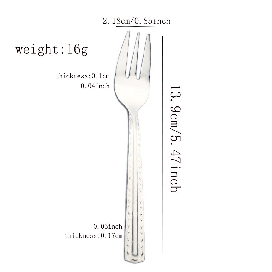 6Pcs Top-Quality Food-Grade Stainless Steel Silverware Forks Table Forks Tableware Forks Multi-Scene Application