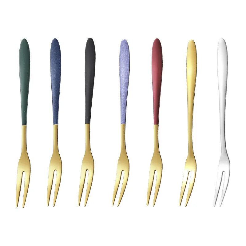 7pcs 304 Stainless Steel Fruit Fork ...