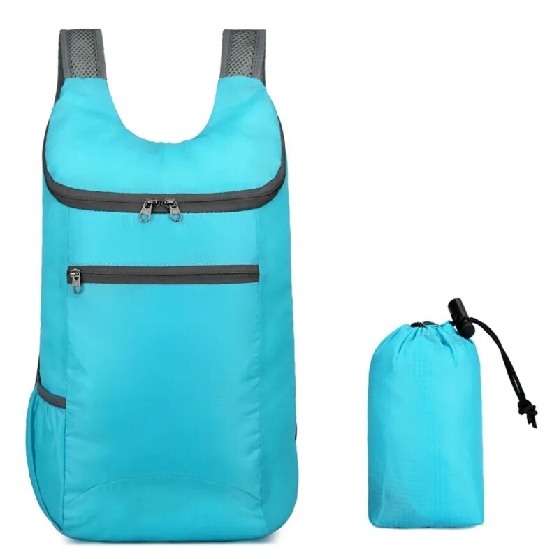 Women's Portable Backpack: Zipper Multicolor, Foldable Lightweight, Outdoor Sports, Convenient Travel Gift