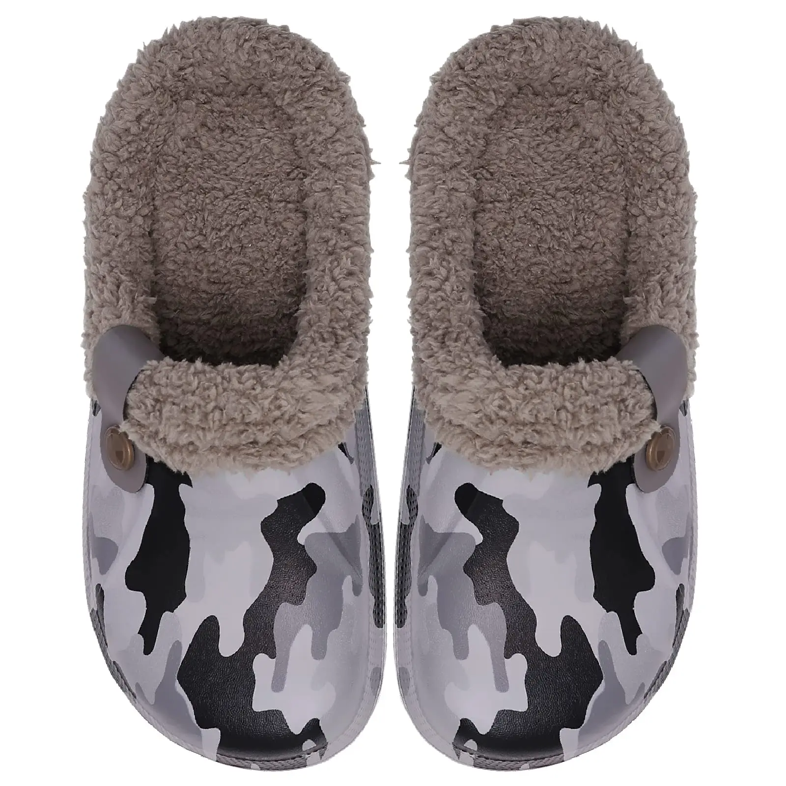 Slippers For Men Winter Soft Furry Slippers Waterp...