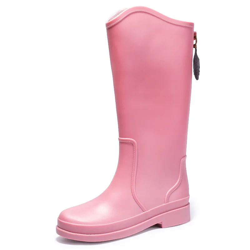 Women Fashion Knee-High Rain Boots Women's Waterpr...