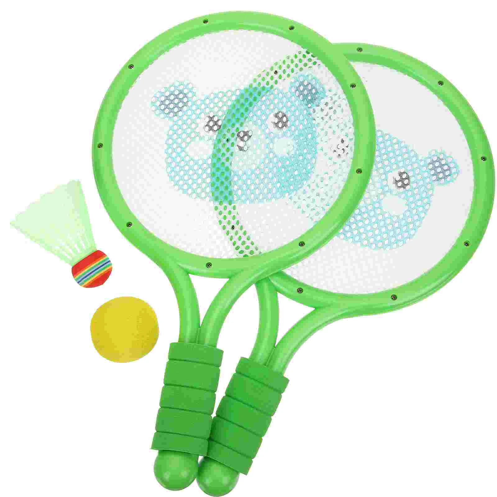 1 Set of Outdoor Badminton Racket Interactive Badminton Toy Children Outdoor Plaything
