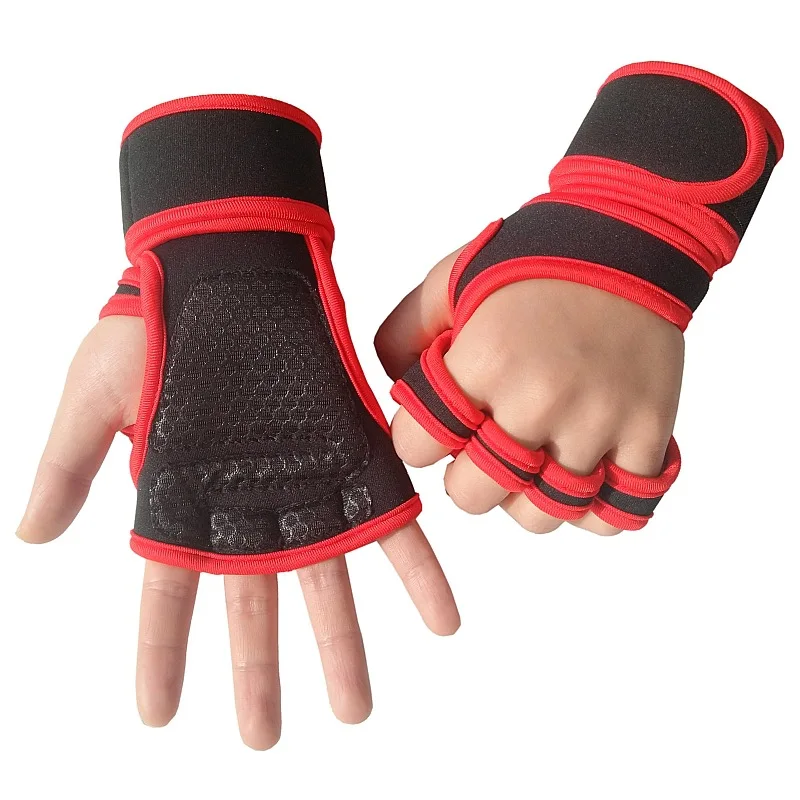 Weight Lifting Training Gloves Women Men Fitness Sports Body Building Gymnastics Grips Gym Hand Palm Protector Gloves
