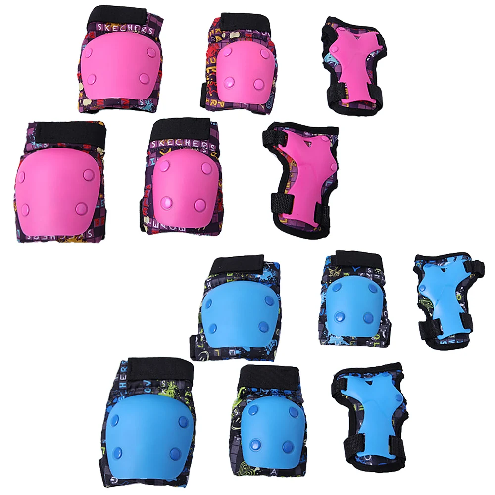 6 in 1 Kids Bike Pads Set Knee Pads Elbow Pads Wrist Guards Sport Protective Gear Set for Cycling Skateboard Roller Skating