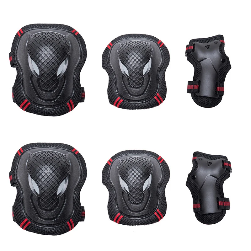 6pcs/Set Teens & Adult Knee Pads Elbow Pads Wrist Guards Protective Gear Set For Roller Skating Skateboarding Cycling Fitness