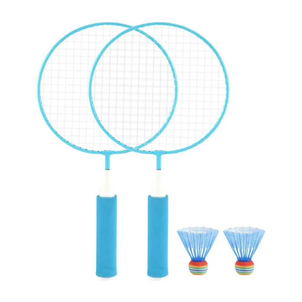 1 Pair Children Training Badminton Racket Ball Set...