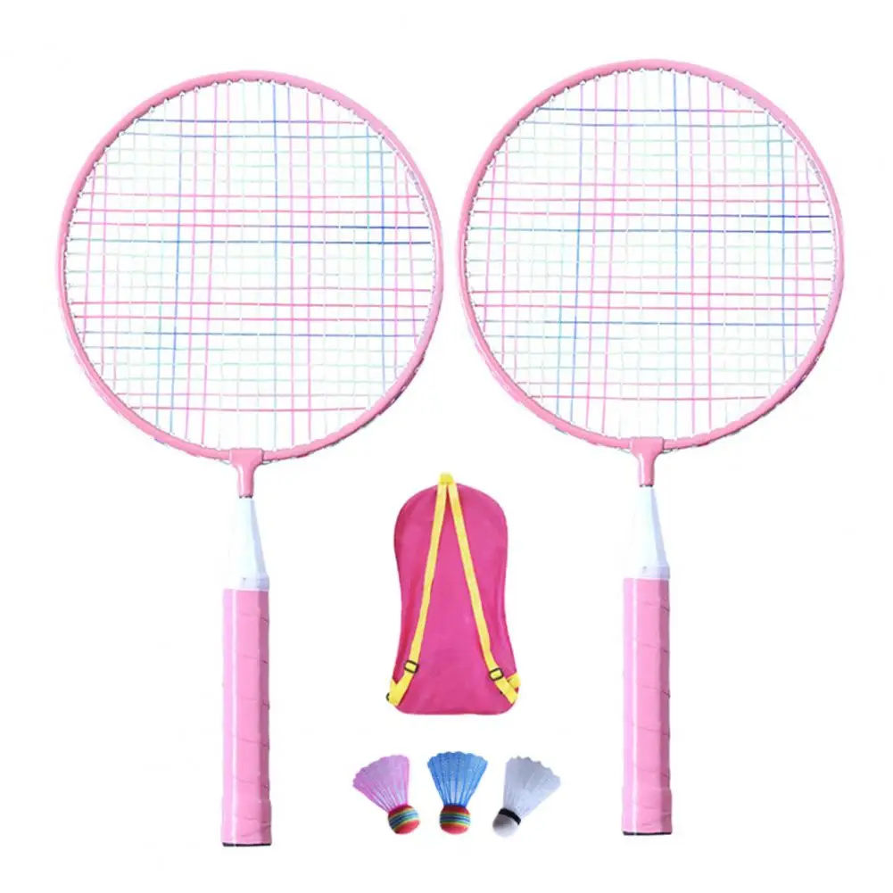 Badminton Racket With Non-slip Handle Oval Head Design Lightweight Children Outdoor Badminton Racquets Sports Toy