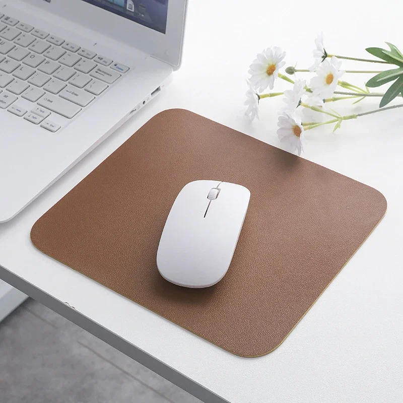 Waterproof PU Leather Mouse Pad Gaming Simple Antislip Desk Mat Computer Mouse Pad Desk Accessories School Office Accessories