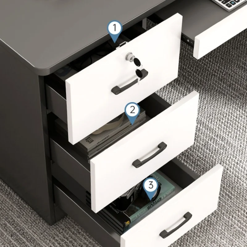 Drawers Workbench Office Desk Boss Computer Office Desk Table Secretaire Bureaux Meuble Furniture
