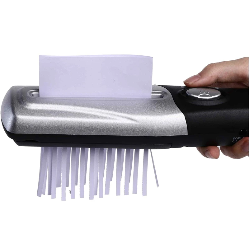 Portable Paper Shredder USB Paper Shredders Document Strip Cutter Office Stationery Easy To Use