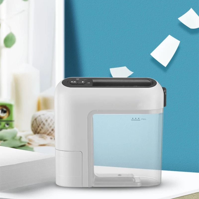Small Paper Shredder Home Office Electric Desktop Confidential Document Shredder Commercial Convenient Automatic Waste Paper A4