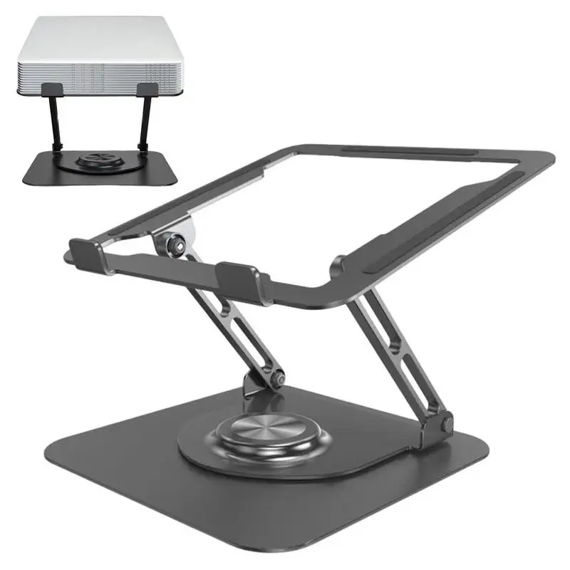 Rotating Laptop Stand Base Height Adjustable Aluminum Alloy Foldable Notebook Stand Elevator Laptop Stand Base Compatible