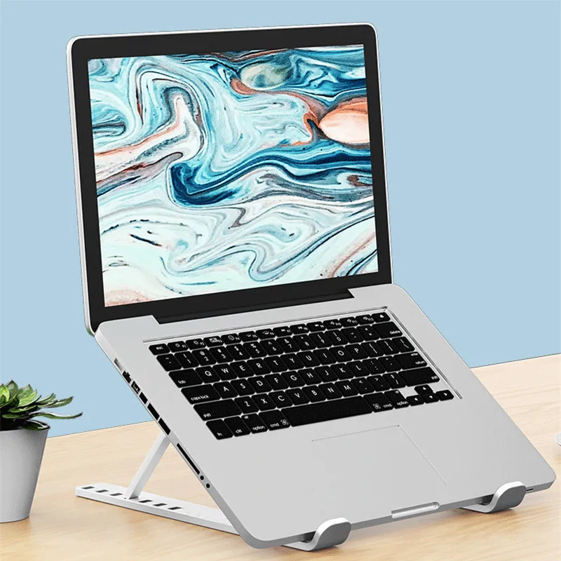 Laptop Holder Stand for Desk Aluminum Notebook Support Riser Portable Computer Bracket Foldable Holder Lap Top Bracket Lifting