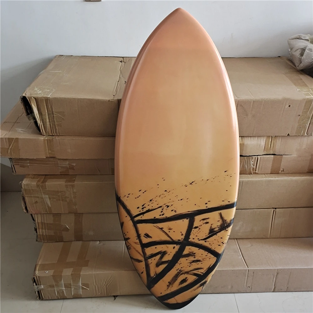 Board in Surfing Brown with Black Color Surfboard EPS+Epoxy+Fiberglass Cloth