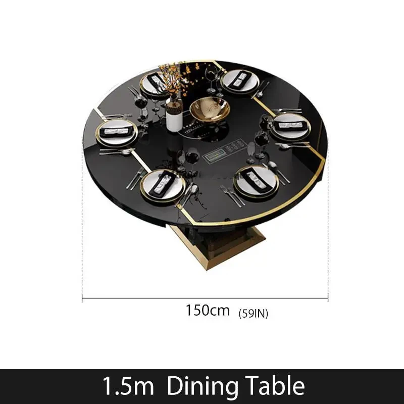 Light Luxury Unfolded Dinner Table Induction ...