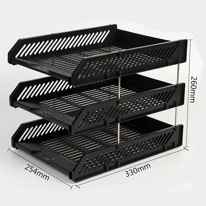 Three-layer File Rack Multi-layer A variety of colors File Tray Storage Rack File Holder Office Storage Good looks