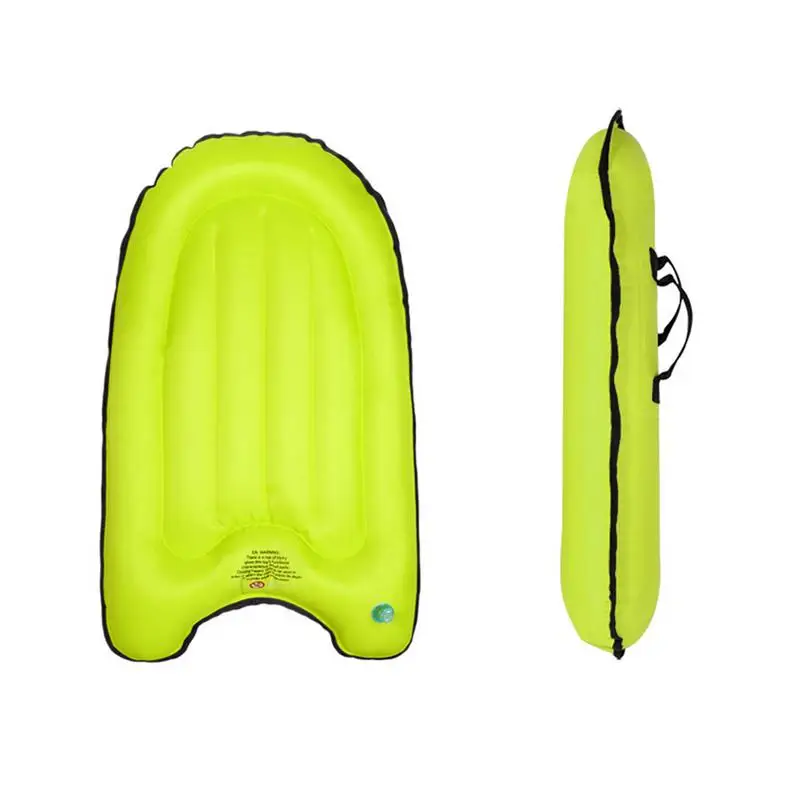 PortableIatable Surfboard Solid Color Buoy Kickboard With Handle Foldable Surfboards Swimming Pool Beach Floating Mat