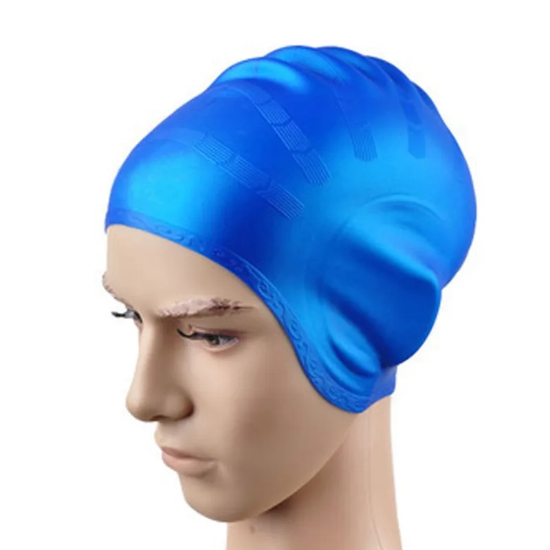 Silicone Swimming Caps Men Women Waterproof Swim Cap With Ear Protect Diving Bathing Hats for Long Short Hair Pool Accessories