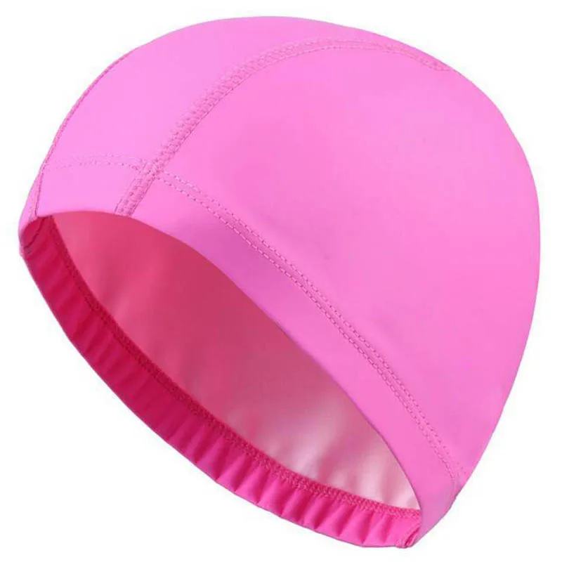 Waterproof PU Fabric Protect Ears Long Hair Water Sport Swim Pool Swimming Bathing Caps Hat Plus Size for Men & Women Adults