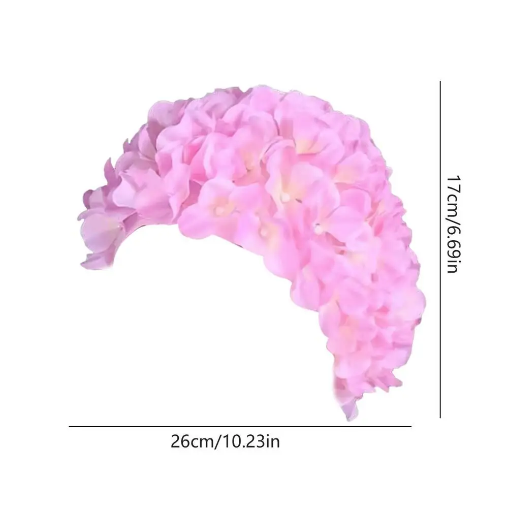 Floral Woman Petal Retro Swimming Cap Summer Fashion Flower Beach Bathing Hat Swimming Pool Beach Vacation Caps