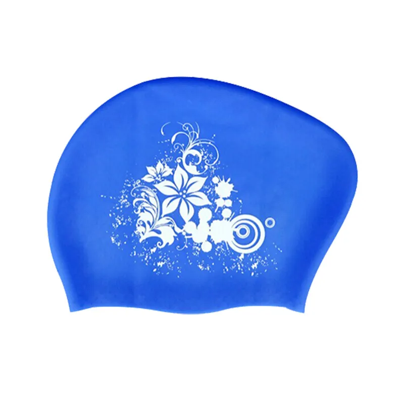 Women Silicone Waterproof Swimming Cap Ladies Long...