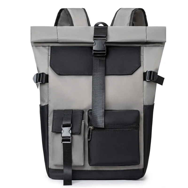New Men's Backpack Oxford Cloth Student Schoolbag Solid Color Splash-proof 14-inch Computer Bag Men's Travel Bag Hot Sale