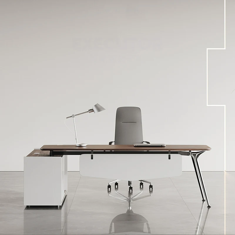 Boss Simple Modern Desk Tables Luxury Fashion Set Storage Drawers Aesthetic Office Desk Designer Mesa Escritorio Furniture