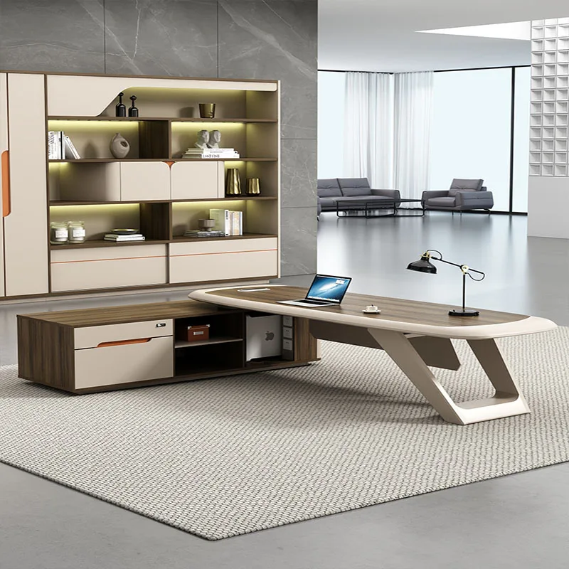 Boss Executive Office Desk Modern Luxury Reception Standing Table Reception Mesa Office Furniture