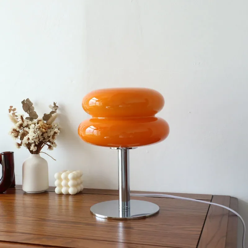 Table Lamp Bedroom Bedside Study Reading LED Night Light Home Decor Atmosphere Stained Desk Lamp