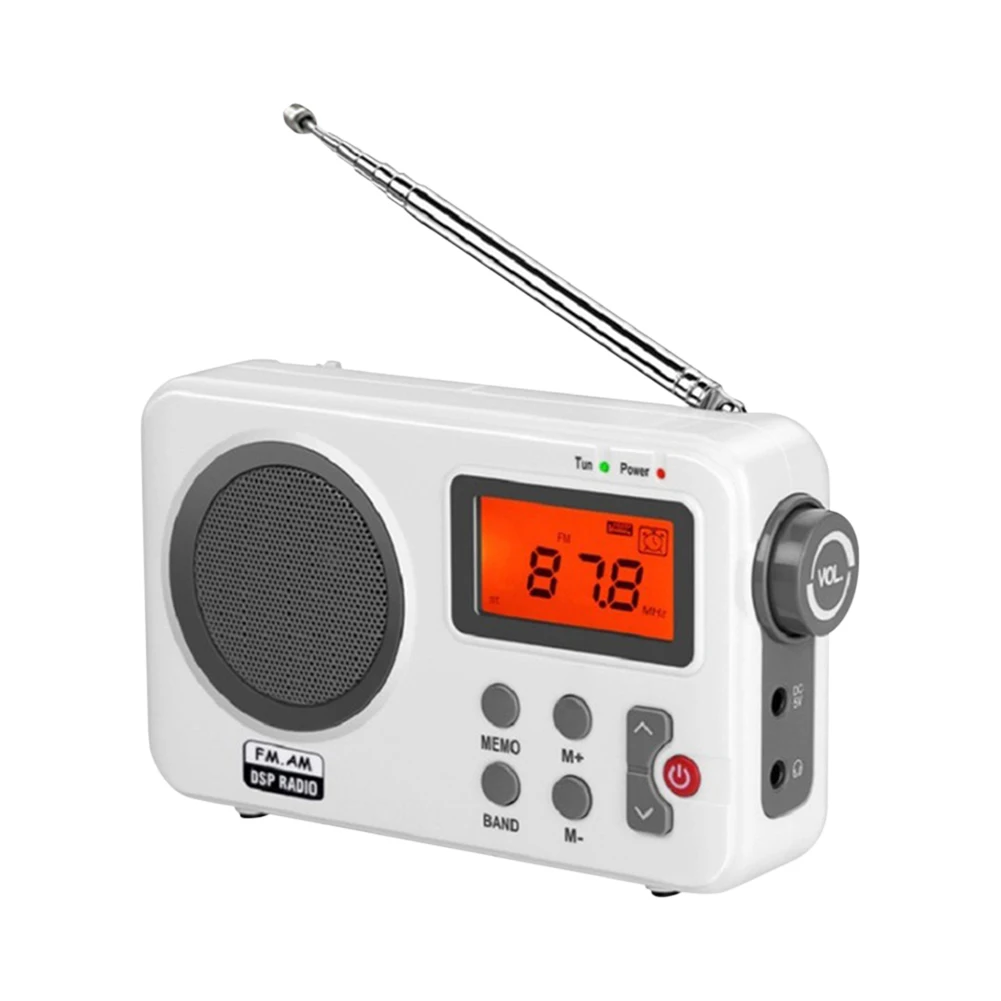 Digital AM FM Radio Telescopic Antenna Dual Band Portable Audio Receiver Retro FM Pocket Radio Player 1500mAh For Elderly