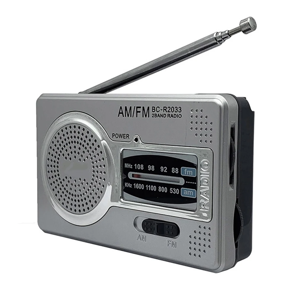 Pocket AM FM Radio Dual Band HiFi Mini Radio Player Built-in Speakers Battery Powered Music Players With Jack Elder Radios