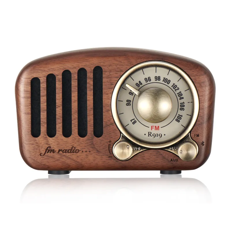 Vintage Radio Retro Bluetooth5.0speaker Walnut Woo...