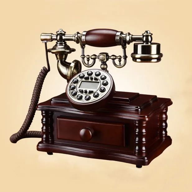 Wooden Antique Landline Phone: Vintage Design, Cal...