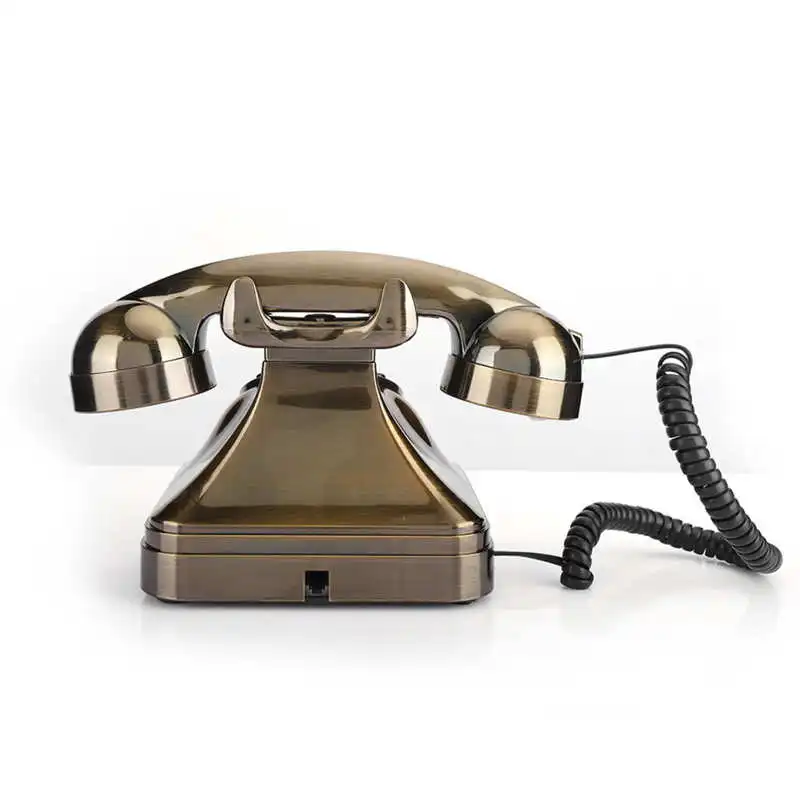 Vintage Bronze Telephone: Antique Design, Wired La...