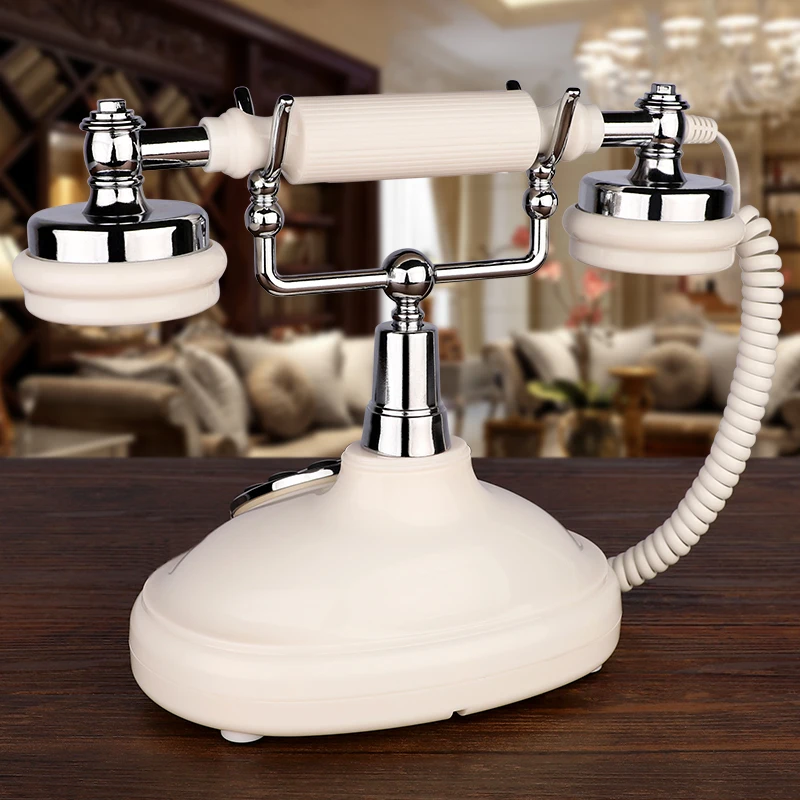 Classic Retro Corded Landline Phone: White Vintage...