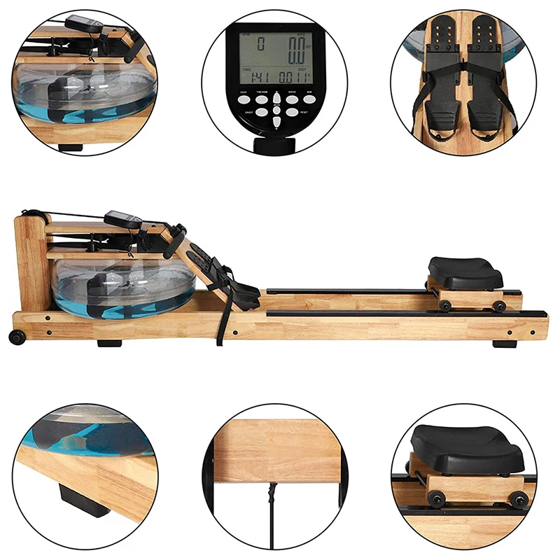 Warm Up Exercise Optional Wood High Quality Foldable Rowing Machine