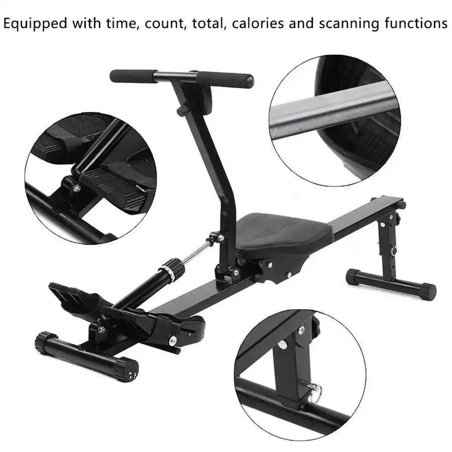 Indoor Foldable Rowing Machine Adjustable Resistance Aerobic Rowing Machine Home Gym Rowe Workout Fitness Equipment