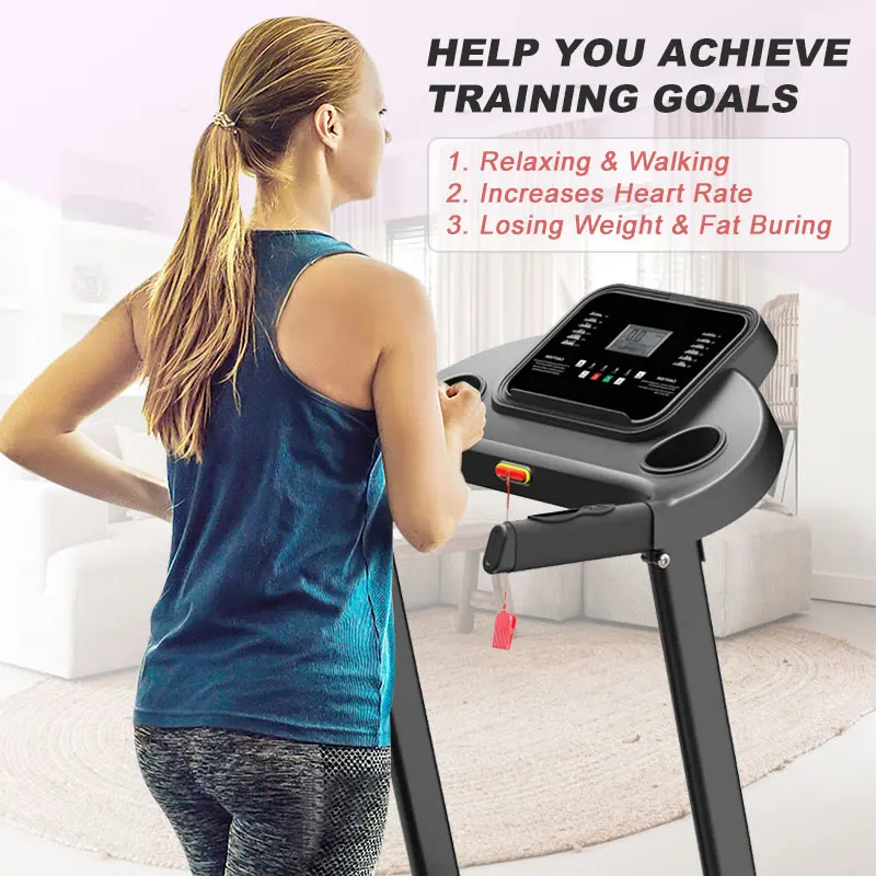 Gym Fitness Home Bluetooth Smart Heavy Duty Foldable Incline Electric Led Screen Treadmills For Running