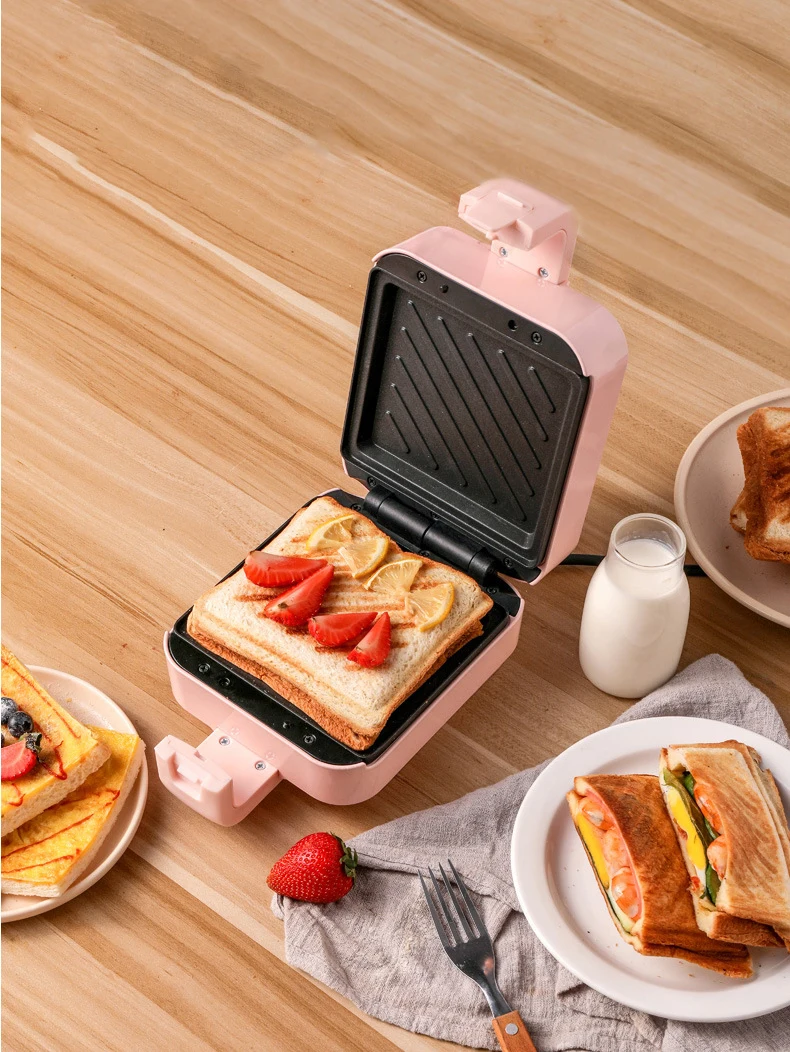 DIY Sandwich Maker Oven Breakfast Machine Hot Plate Light Food Waffle Maker Multi-Function Heating Toast Pressure Grill Toaster