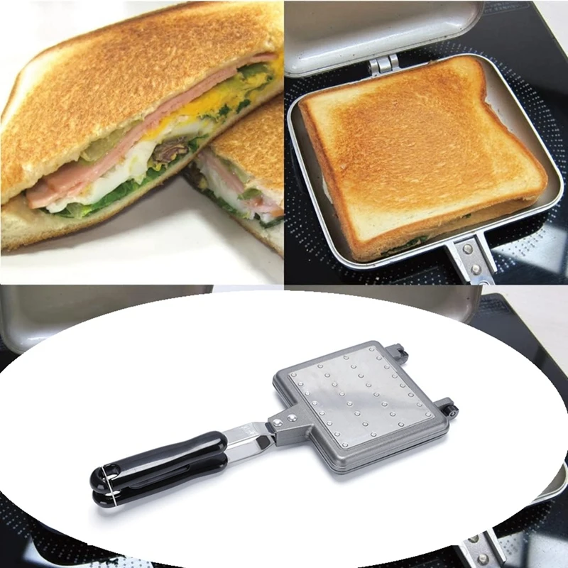 1 PCS Hot Dog Toaster Press Sandwich Maker Toaster For Kitchen And Camping Baking Tray