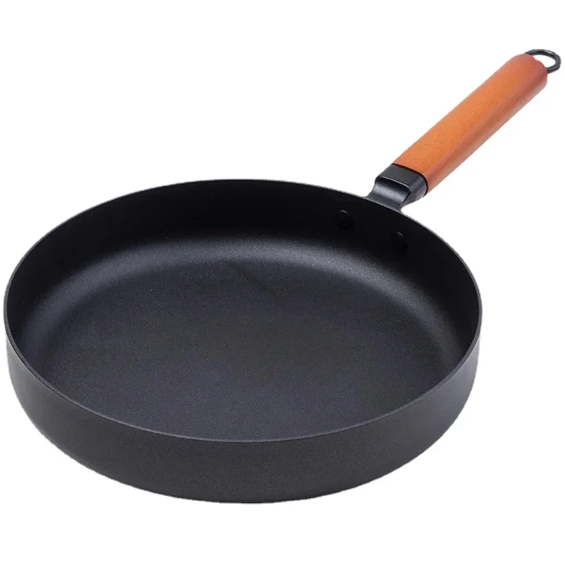 Cast Iron Pot Vintage Forged Chinese Wok Non-stick Frying Pan Home 26CM Kitchen Wok Cooking Pot for Induction Cooker Gas Stove