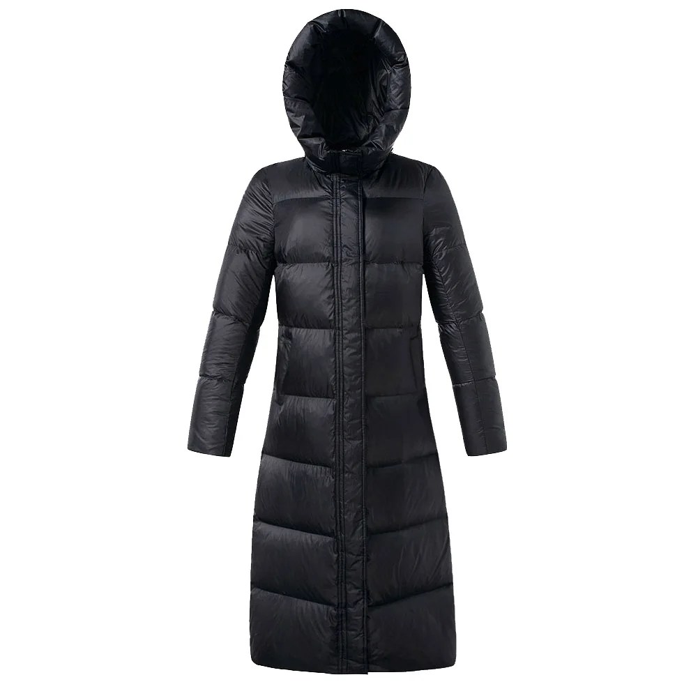 Women's Winter High-End Warm Down Jacket  Long Puffer Jacket With Zipper And Hooded