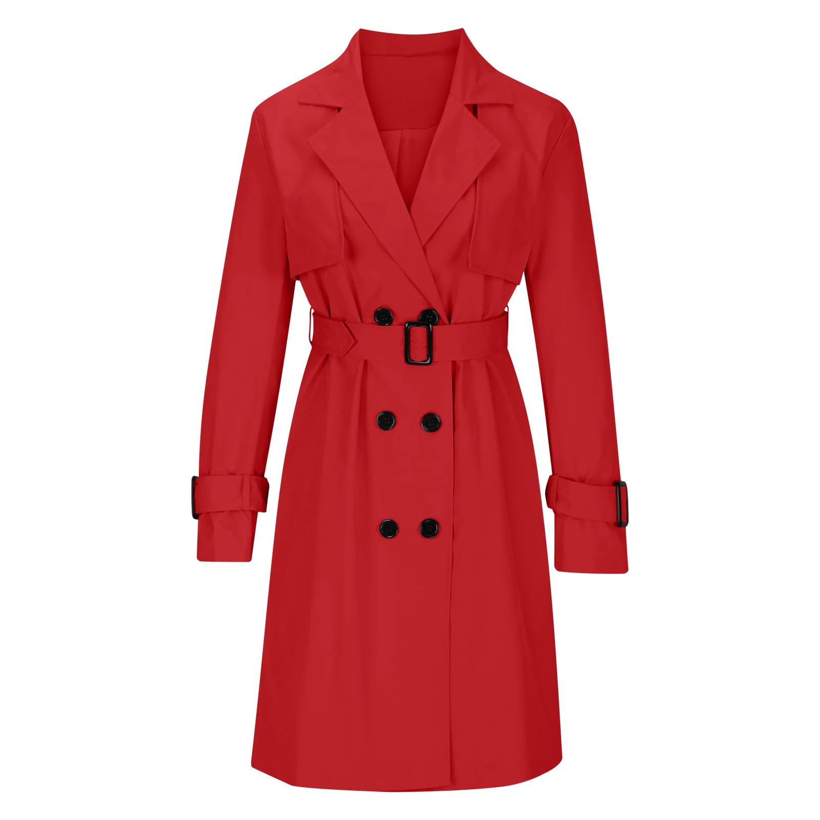 Women's Trench Coat Popular Winter Women's Long Trench Coat With Double Breasted Fashionable Casual Trench