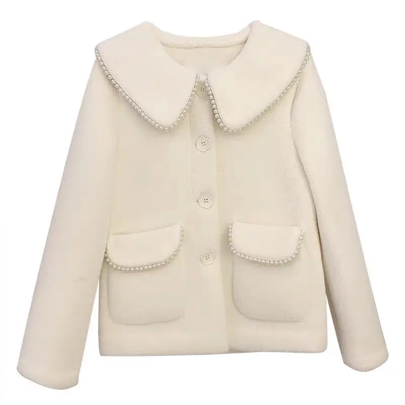 Baby Collar Wool Plush Winter New Wool Coat Jacket For Women