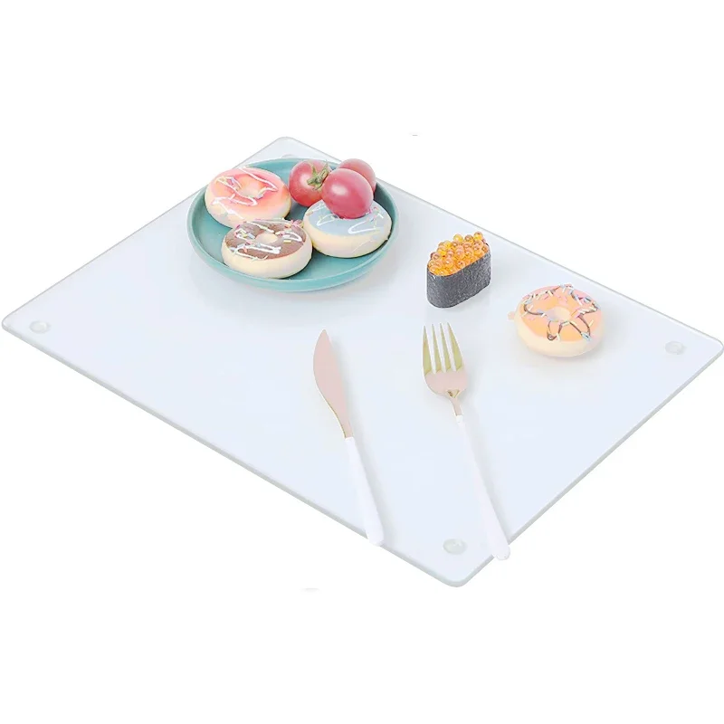 Plexiglass Glass Acrylic Anti-slip Transparent Cutting Board Food Chopping Board For Kitchen Counter Countertop Protector