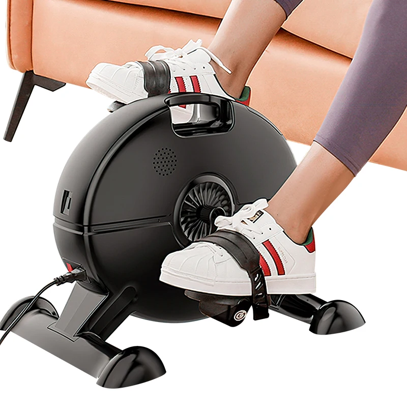 Motorized Under Desk Elliptical Machine Compact Foot Pedal Mini Cycle Exercise Bike