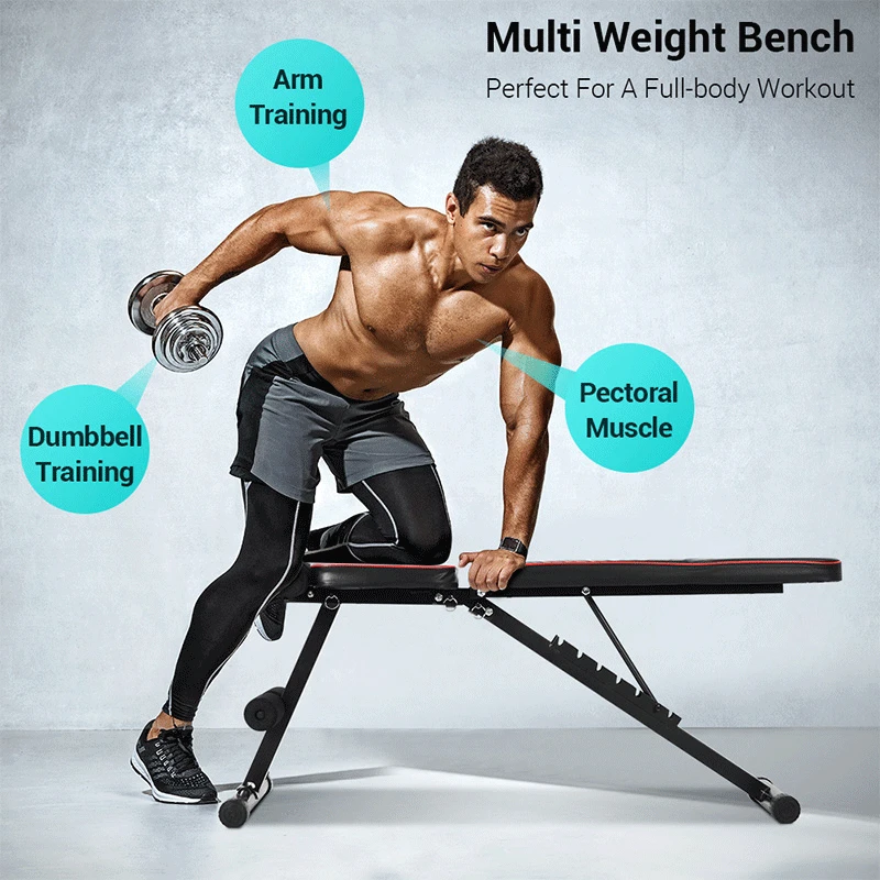 Multifunctional Folding Fitness Chair Sit-up Fitness Equipment Abdominal Muscle Board Dumbbell Bench Home Gym Bench