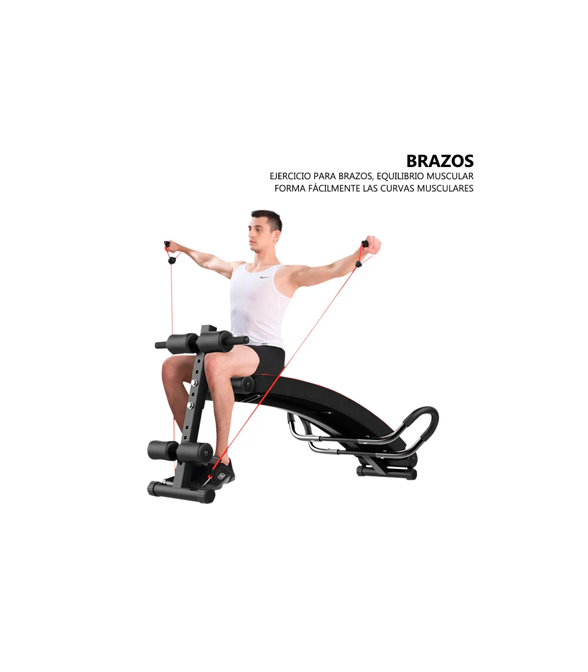 Multifunctional Abdominal Bench With Resistance Bands