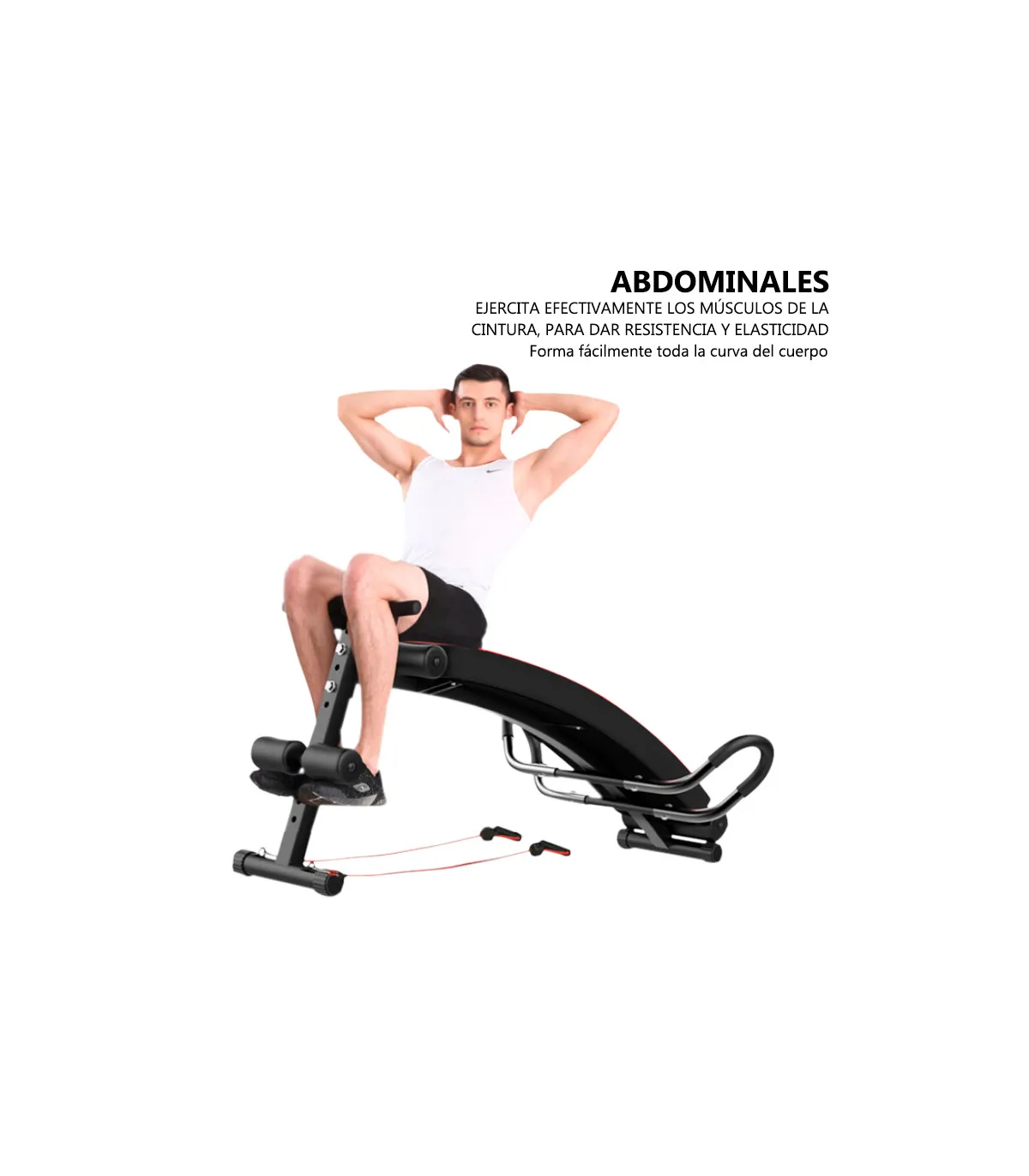 Multifunctional Abdominal Bench With Resistance Bands